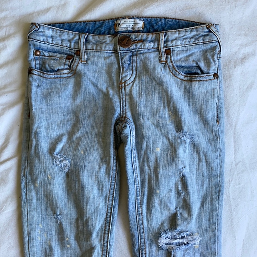 Free People Distressed Jeans